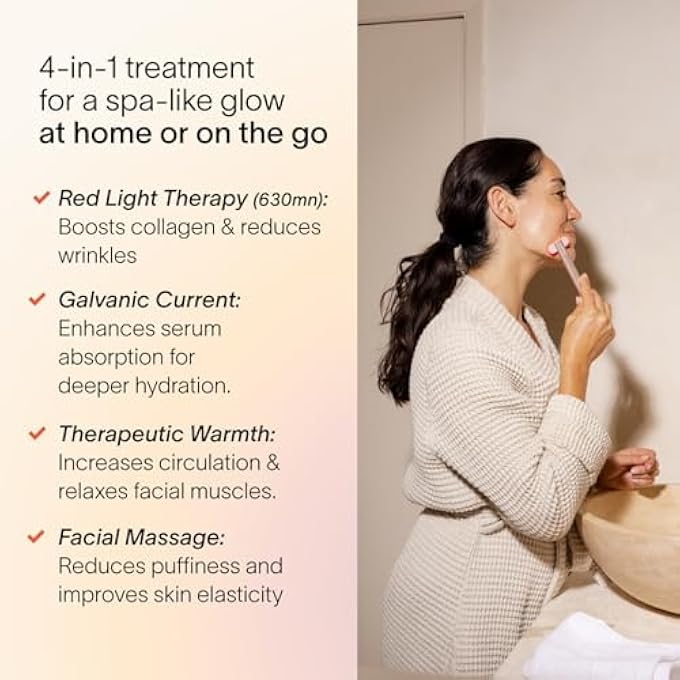 SOLAWAVE مجموعة عصا تجديد إشراقة 4 في 1 وسيروم، عصا العناية بالبشرة للوجه مع جهاز تدليك الوجه، عصا الوجه مع سيروم تجديد المركب - Image 2